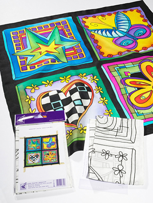 Ideen ready-outlined square silk scarf 55 x 55cm - Quattro DISC (2)