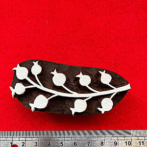 Wood Block Stamp - Rosehip Spray 5 (2)