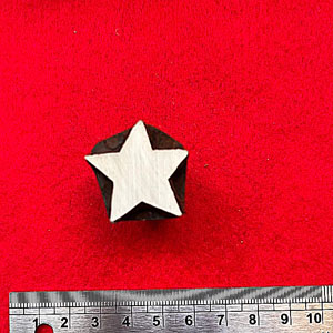 Wood Block Stamp - Small Star (5)