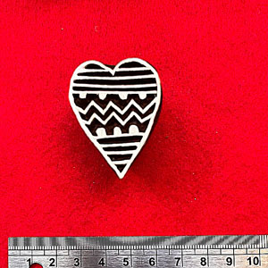 Wood Block Stamp - Small Heart (7)