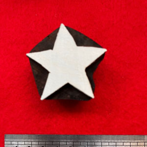 Wood Block Stamp - Medium Star (3)
