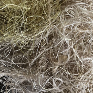 Indian Undyed Kibisu Mulberry Silk Fibres 50g