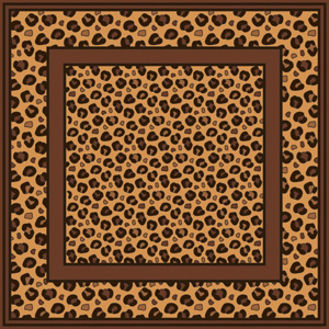 Leopard H Dupont ready-outlined 45x45cm square silk scarf NEW DUE MAY (don't order yet)