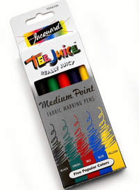 Jacquard Tee Juice Medium Point Fabric Marking Pens - pack of 5 (3)