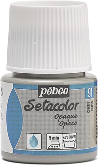 Pebeo Setacolor Opaque - 91 Grey - label has been leaked on (1 left)