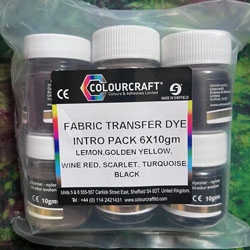 Colourcraft Fabric Transfer Dye Introductory Pack of 6 colours