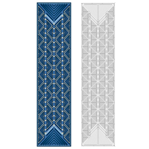 Triangles H Dupont ready-outlined 180cm long silk scarf NEW DUE MAY (don't order yet)