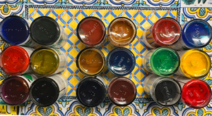 All 3 sets of 6 WACO SunColor Silk Paint - 18 colours
