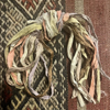 Indian Hand-Dyed Silk Sari Ribbon pack of 6 one metre lengths - SUBTLE COLS - NEW 