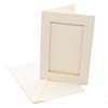 Set of 10 Cream Large 2-fold Aperture Cards A5, Rectangle aperture NEW