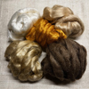 Indian Artisan Silk fibres 5 x 50g NEW