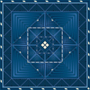 Triangles H Dupont ready-outlined 90x90cm square silk scarf NEW DUE MAY (don't order yet)